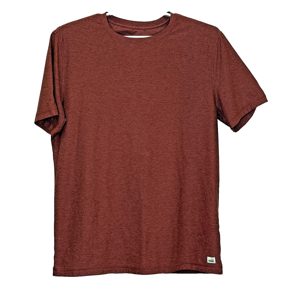 Vuori Strato Tech Tee T-Shirt Mens Medium Rust Heather Performance Active V126